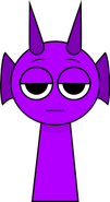Durple (Purple) character from Sprunki game - Melodies specialist
