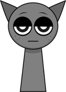 Gray character from Sprunki game - Effects specialist