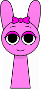 Pinki (Pink) character from Sprunki game - Vocals specialist