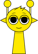 Simon (Yellow) character from Sprunki game - Melodies specialist